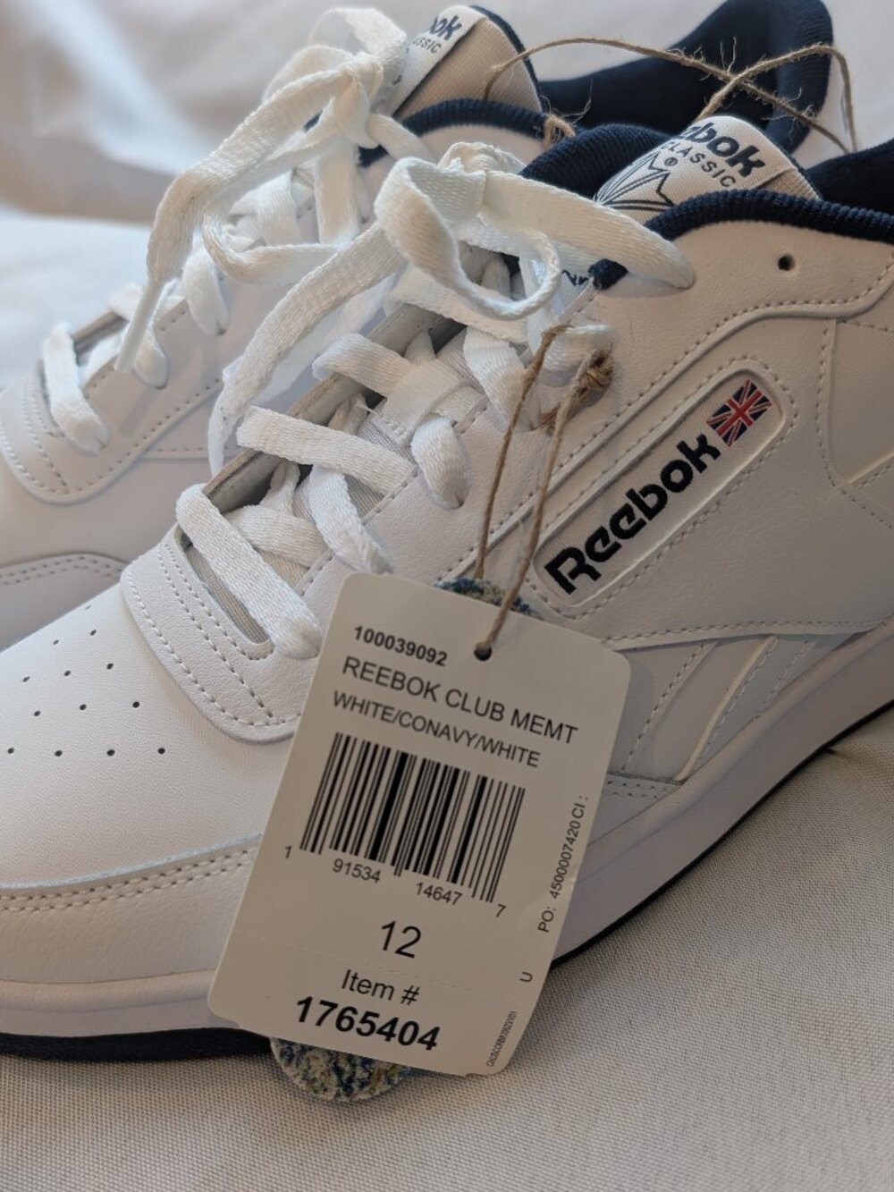 Reebok Club C 85 Vintage Sneakers White Leather Low Top Size 12 NWT